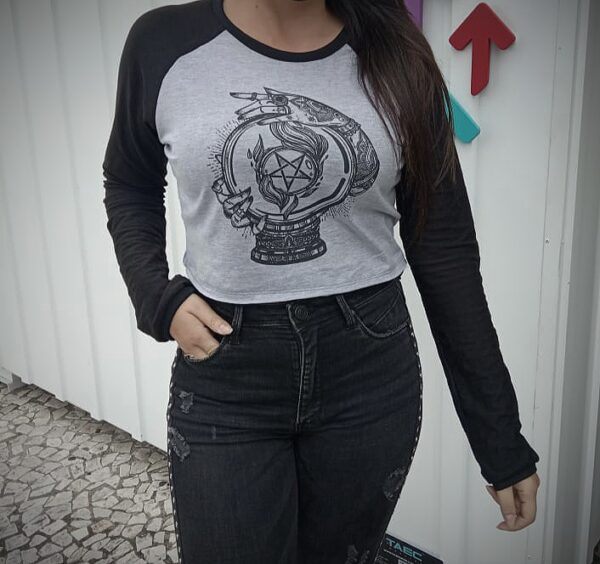 Cropped Raglan Feminino Bola de Cristal - Image 6