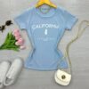Blusa Feminina Azul Bebe California