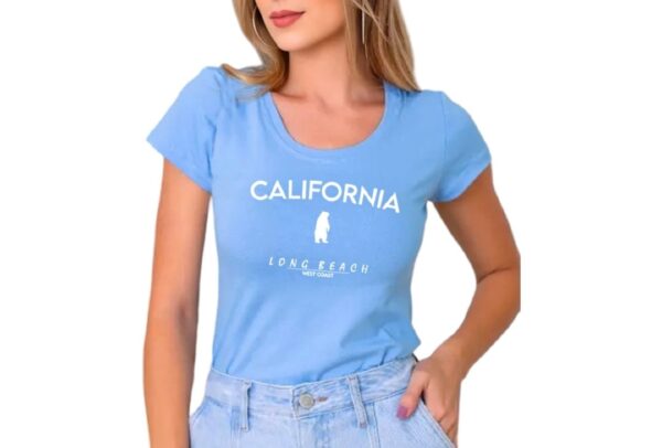 Blusa Feminina Azul Bebe California - Image 3