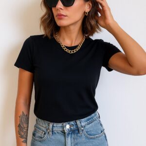 Blusa Feminina Básica Sem Estampa