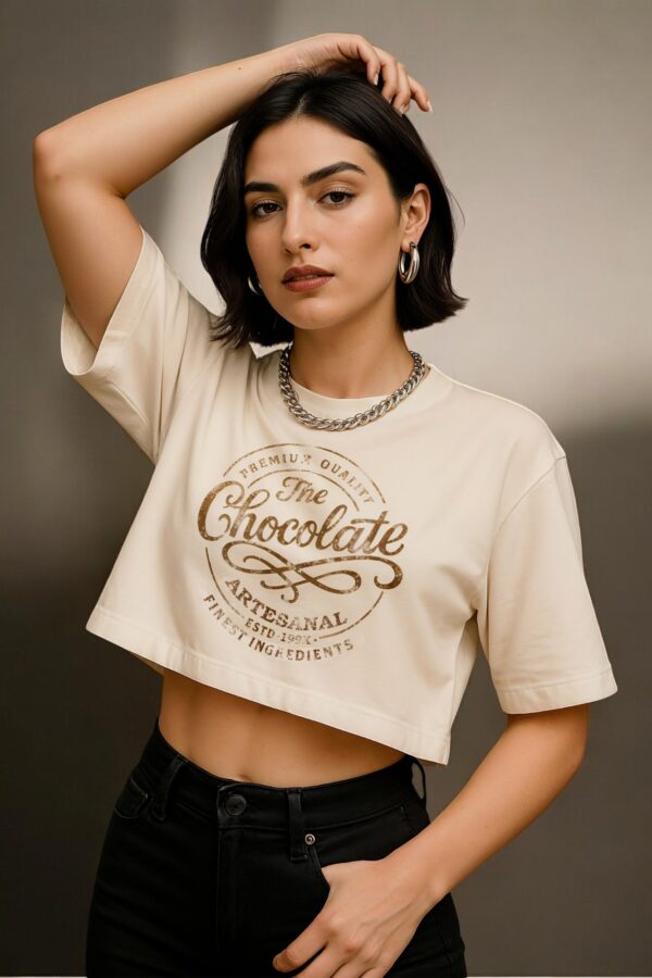Cropped Off White 100% Algodão The Chocolate